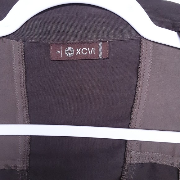 XCVI Womens Anorack Two-Tone Brown Snap Front Soft Jacket Size Small - Picture 5 of 6